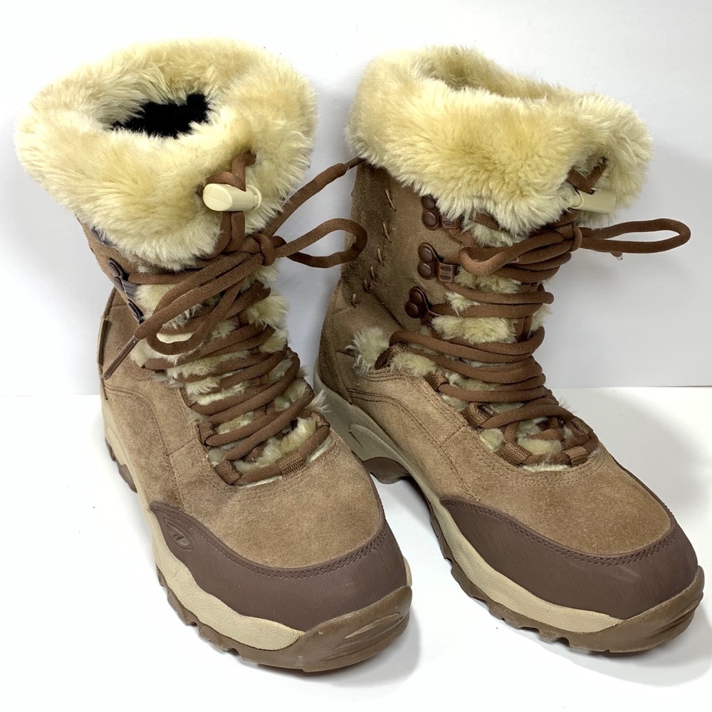 EUC HI-TEC Winter Boots - Suede w/ Faux Fur Top